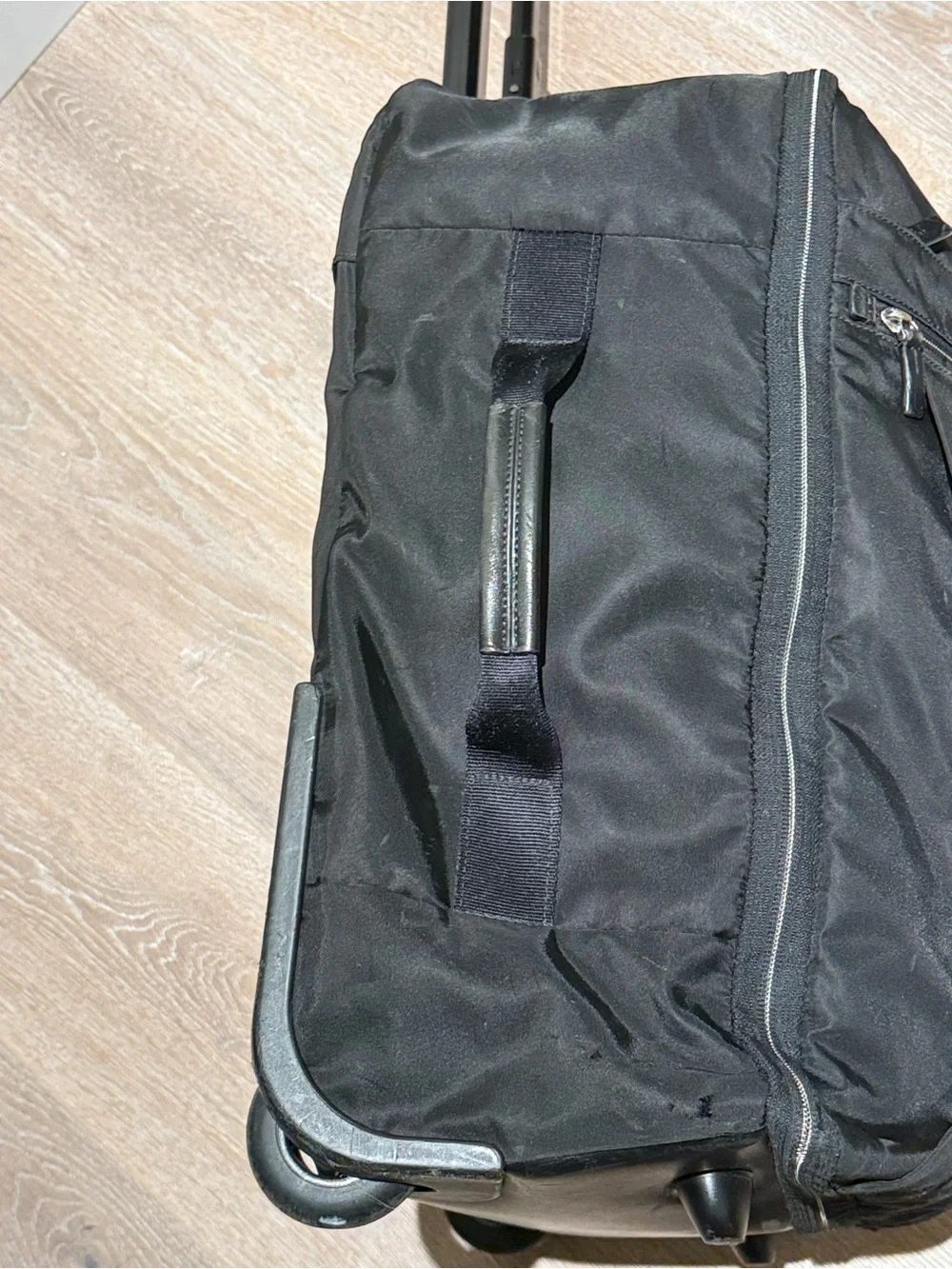 Tumi Black Ballistic Nylon Rolling Wheeled Carry-On Suitcase